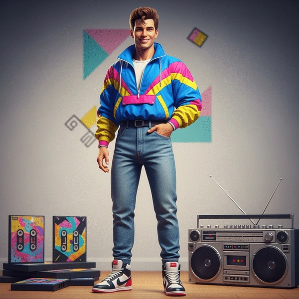 the evolution of men's fashion trends through 80s pop culture icons