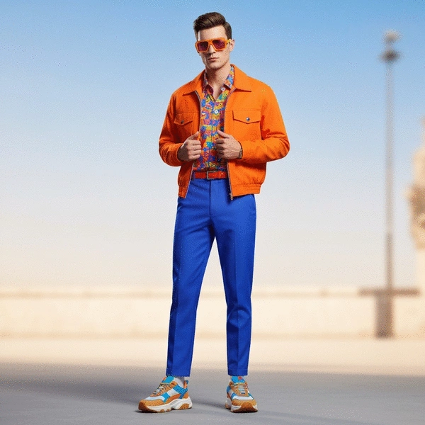 bold color combinations inspired by 80s mens fashion