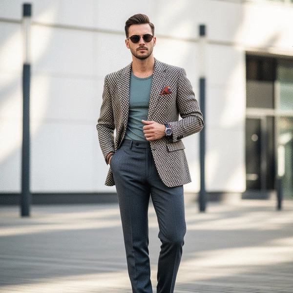 mixing modern pieces with vintage 80s menswear